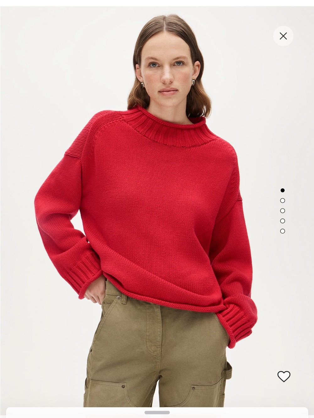J.Crew red 2025 Rollneck Sweater M